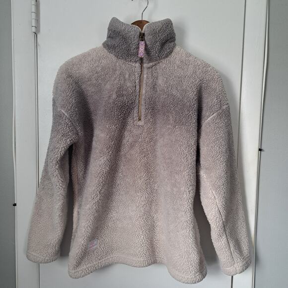 Simply Southern Jackets & Blazers - Simply Southern Ombre Sherpa 1/4 Zip Pullover Jacket Gray Women's Medium